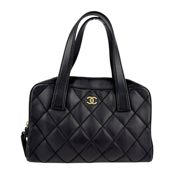 CHANEL Black Leather Pouch - Picture 1 of 5
